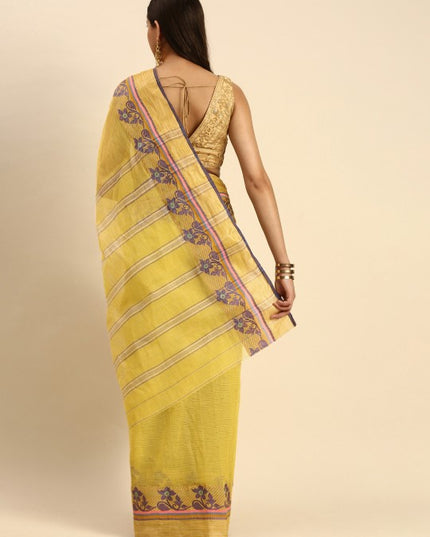 DESH BIDESH Woven Design Pure Cotton Taant Saree