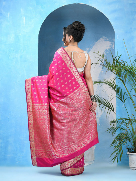 DESH BIDESH Woven Design Zari Kanjeevaram Saree