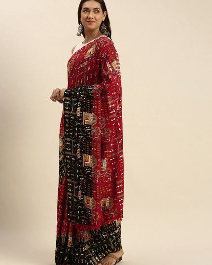 DESH BIDESH Kalamkari Pure Cotton Taant Saree: Traditional Woven Design for Women