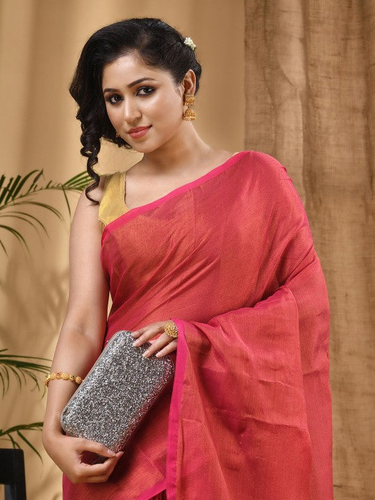 DESH BIDESH Tasseled Taant Saree