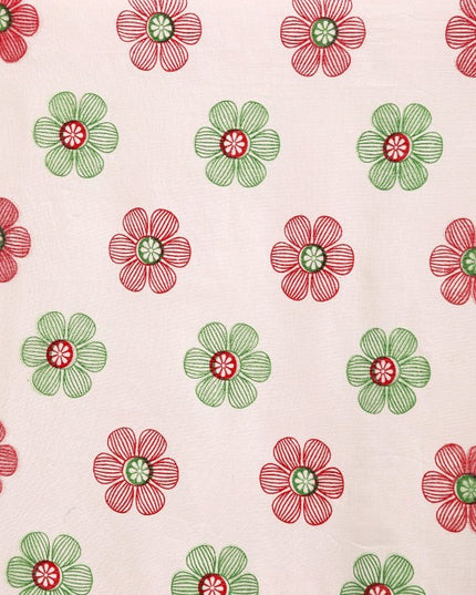 DESH BIDESH Floral Pure Cotton Taant Saree