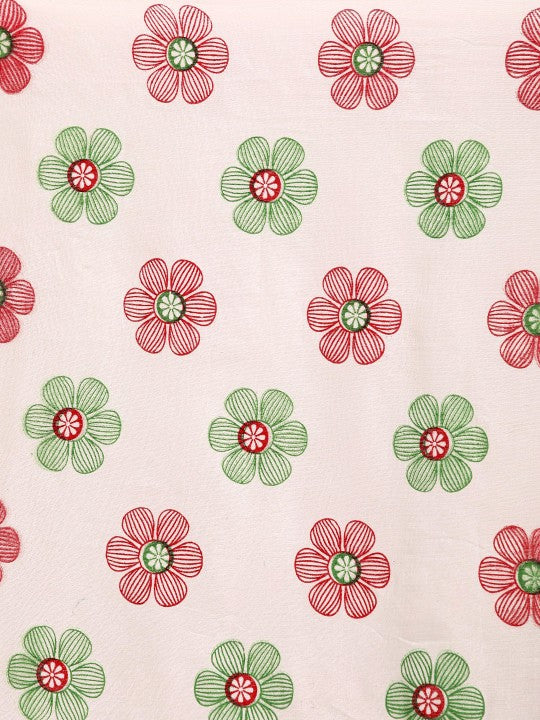 DESH BIDESH Floral Pure Cotton Taant Saree