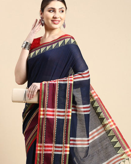 DESH BIDESH Printed Pure Cotton Khadi Saree