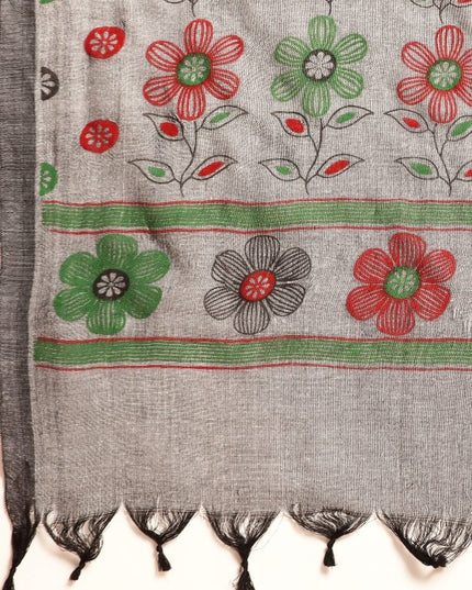 DESH BIDESH Floral Pure Cotton Taant Saree