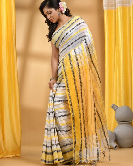 DESH BIDESH Women Woven Design Pure Cotton Khadi Saree