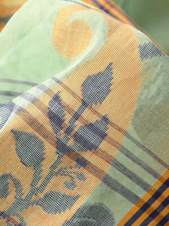 DESH BIDESH Paisley Pure Cotton Taant Saree for Women