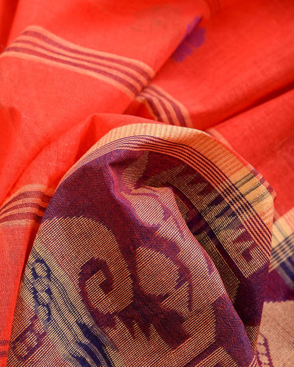 dB DESH BIDESH Cotton Saree For Woman Kolka Loom Design Border Traditional Tant Handloom Cotton Saree For Women Latest, Design Daily Wear Sari for Women Without Blouse Piece