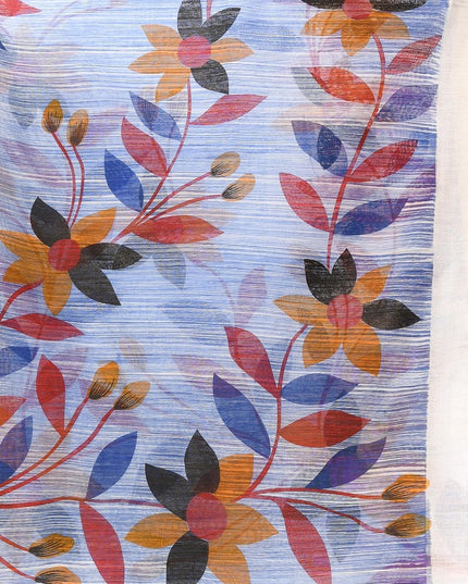 dB DESH BIDESH Women`s Saree for Woman Cotton Blend Bonolika Printed Soft Silk Cotton Silk Daily Office wear Women Saree with Blouse Piece