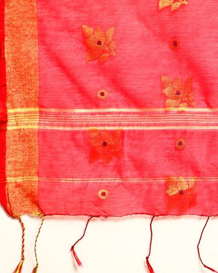 DESH BIDESH Ethnic Motifs Zari Taant Saree