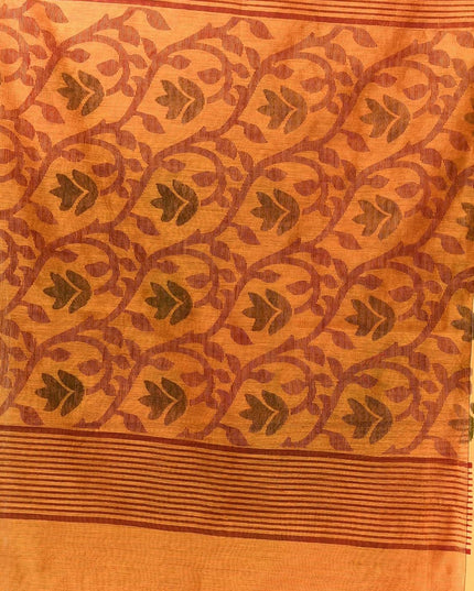 dB DESH BIDESH Women`s Saree for Woman Cotton Silk Bonoshree Printed Soft Cotton Saree for Daily Office wear Women Saree with Blouse Piece