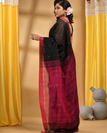 DESH BIDESH Embellished Sequinned Saree