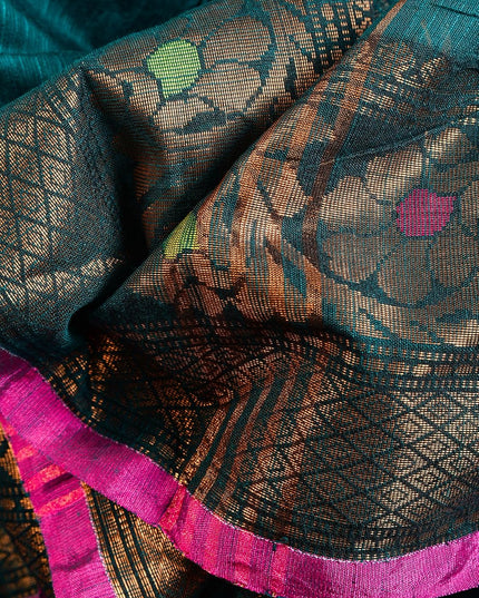dB DESH BIDESH Women`s Pure Soft Silk Kanjivaram Kanchipuram Silk Saree With Varnikha Party, Wear Design With Blouse Piece For Wedding