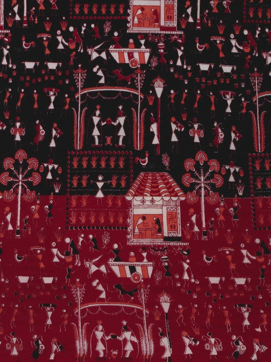 DESH BIDESH Handloom Woven Pure Cotton Taant Saree for Festive Occasions