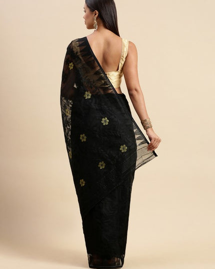 DESH BIDESH Floral Pure Cotton Taant Saree