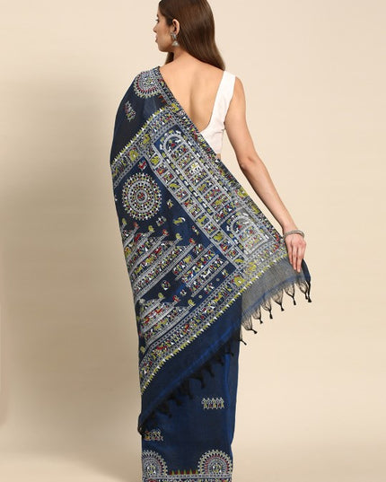 DESH BIDESH Warli Pure Cotton Taant Saree