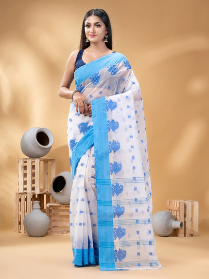 Ethnic Motifs Woven Design Pure Cotton Taant Saree