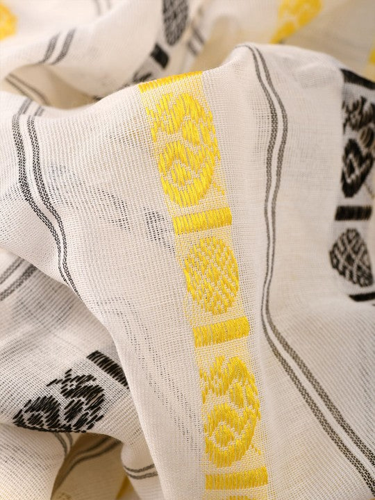 DESH BIDESH Women Woven Design Pure Cotton Khadi Saree