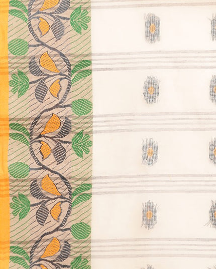 DESH BIDESH Ethnic Motifs Pure Cotton Taant Saree