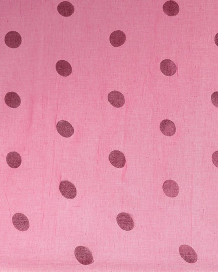 DESH BIDESH Polka Dots Pure Cotton Taant Saree