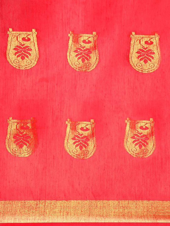 DESH BIDESH Ethnic Motifs Zari Taant Saree