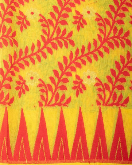 Exquisite Woven Pure Cotton Jamdani Saree for Women - Traditional Indian Attire