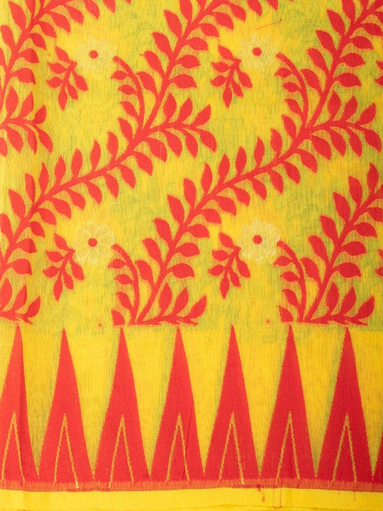 Exquisite Woven Pure Cotton Jamdani Saree for Women - Traditional Indian Attire