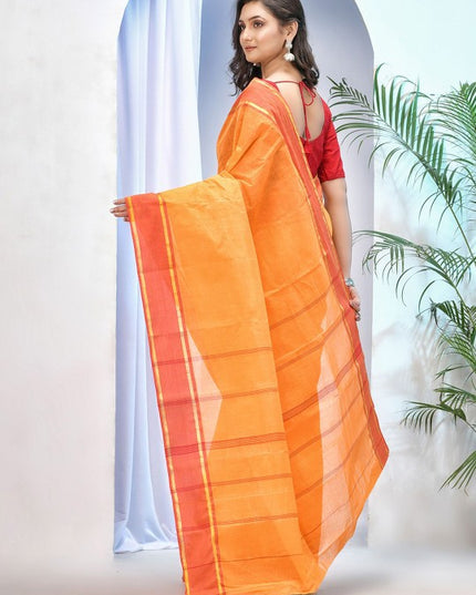 DESH BIDESH Zari Pure Cotton Taant Saree