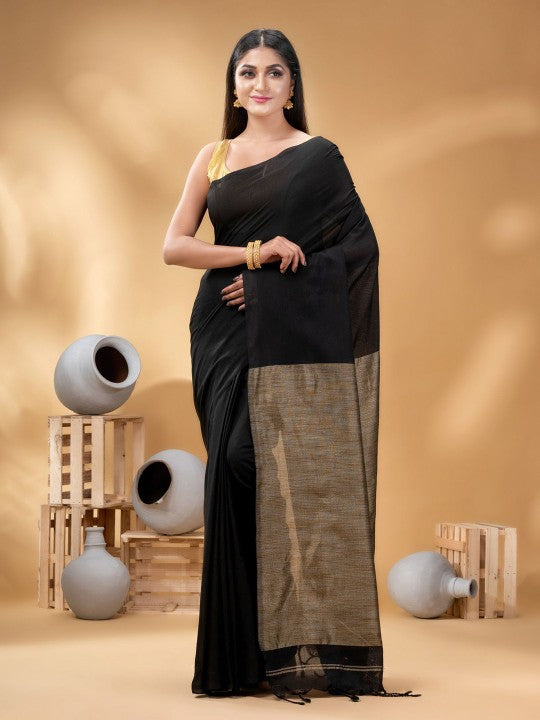 DESH BIDESH Elegant Colourblocked Pure Cotton Saree for Women
