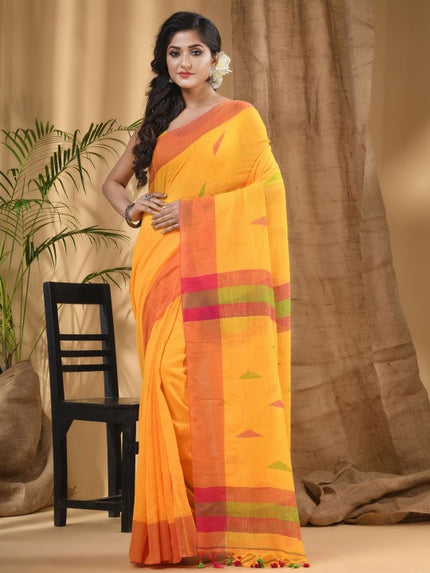 DESH BIDESH Woven Design Pure Cotton Taant Saree