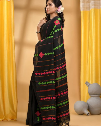 DESH BIDESH Patchwork Pure Cotton Saree