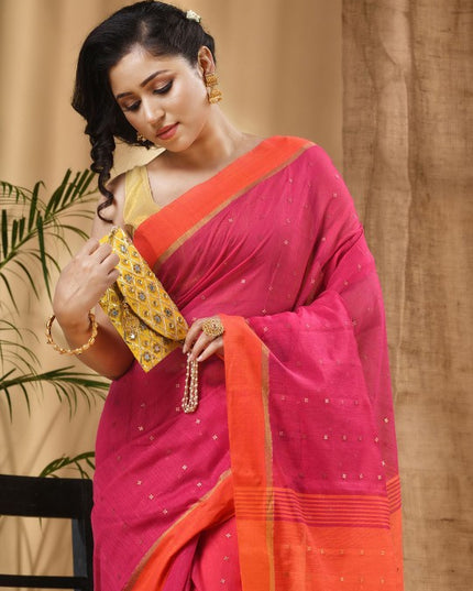 DESH BIDESH Woven Design Taant Saree