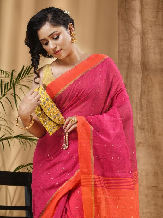 DESH BIDESH Woven Design Taant Saree