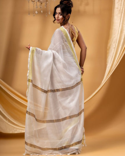 DESH BIDESH Zari Chanderi Saree