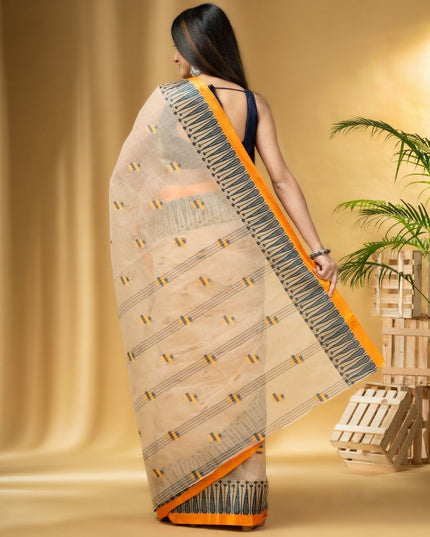 DESH BIDESH Woven Design Pure Cotton Taant Saree
