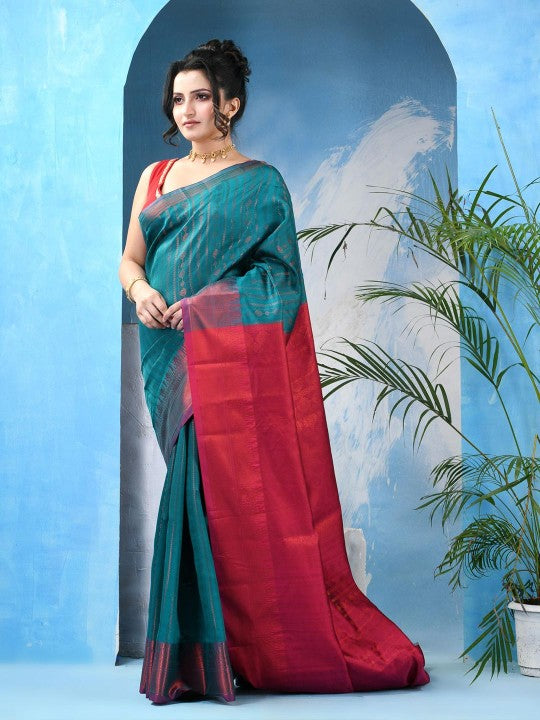DESH BIDESH Woven Design Zari Kanjeevaram Saree
