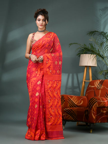Handloom Cotton Jamdani Saree – Kanaklata Design