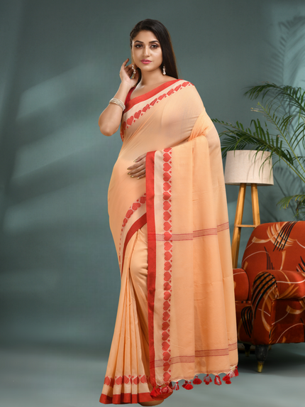 Women’s Traditional Bengali Tant Handloom Cotton Saree – Loveria Design