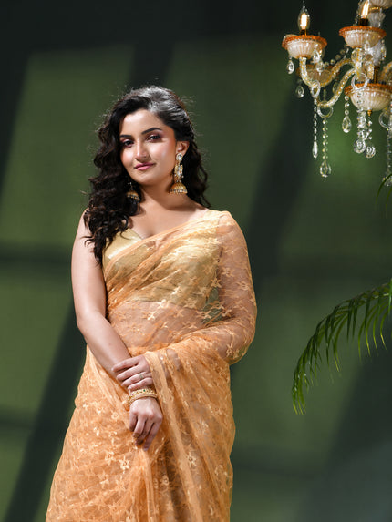 Women’s Net Sequin Embroidered saree Soft Net saree party, wear Chiffon wedding Silk georgette latest, Net sarees Heavy design Function Festive farewell saree for women (Golden)