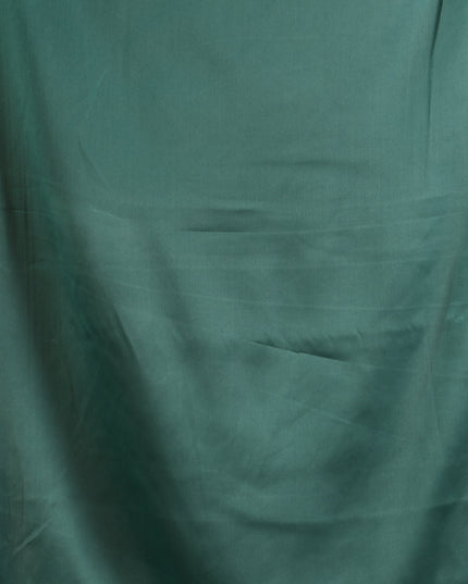 Women`s Soft Satin Silk Plain Saree for wedding, party, wear saree for women latest, design saree Satin Pure silk Crepe farewell party, wear dress Collection Plain sarees (Teal Green)