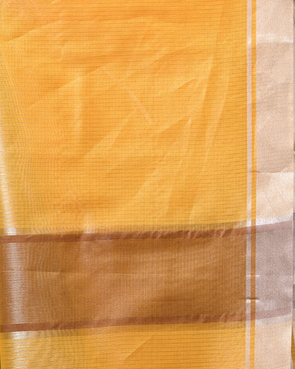 Women`s Tissue silk sarees for women latest, design organza New sari Swarnika zari Design golden Kora tissue banarasi saree for wedding party, wear sarees for Women (Golden Yellow)