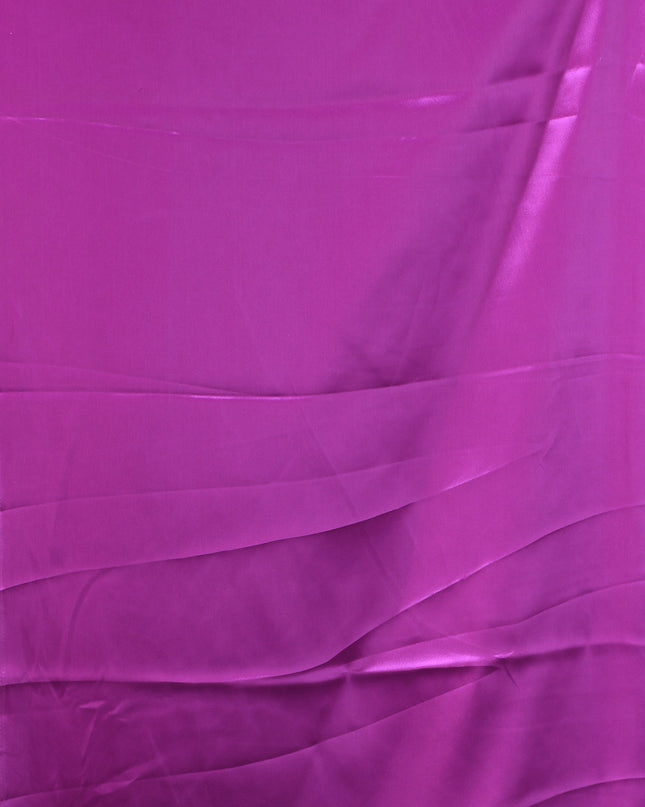 Women`s Soft Satin Silk Plain Saree for wedding, party, wear saree for women latest, design saree Satin Pure silk Crepe farewell party, wear dress Collection Plain sarees (Purple)