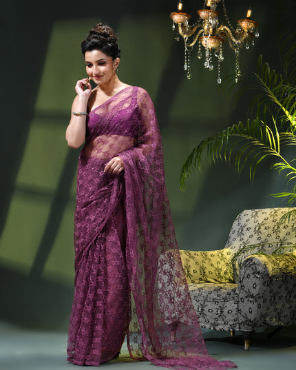 Women’s Net Sequin Embroidered saree Soft Net saree party, wear Chiffon wedding Silk georgette latest, Net sarees Heavy design Function Festive farewell saree for women (Lavender)