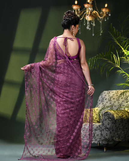 Women’s Net Sequin Embroidered saree Soft Net saree party, wear Chiffon wedding Silk georgette latest, Net sarees Heavy design Function Festive farewell saree for women (Lavender)