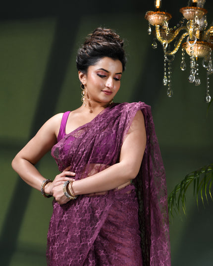 Women’s Net Sequin Embroidered saree Soft Net saree party, wear Chiffon wedding Silk georgette latest, Net sarees Heavy design Function Festive farewell saree for women (Lavender)