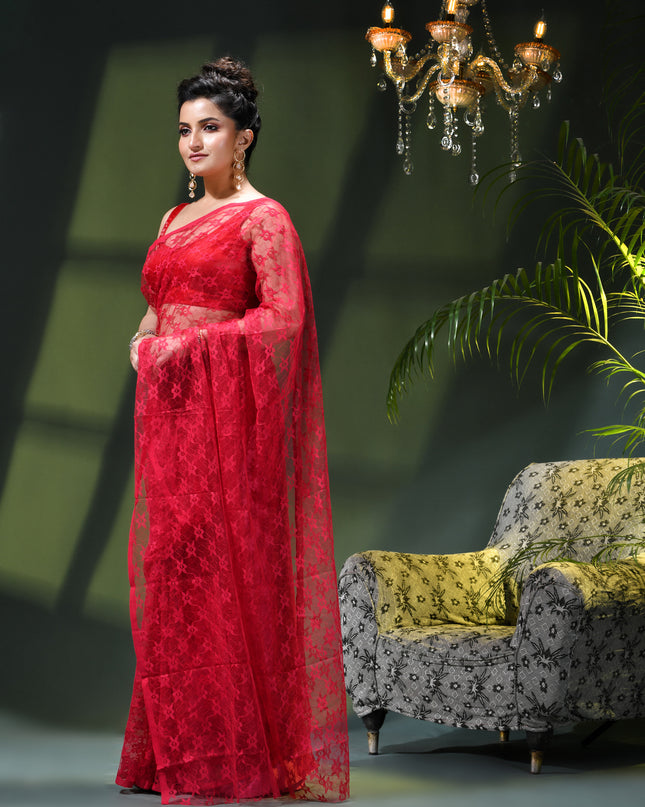 Women’s Net Sequin Embroidered saree Soft Net saree party, wear Chiffon wedding Silk georgette latest, Net sarees Heavy design Function Festive farewell saree for women (Pink)