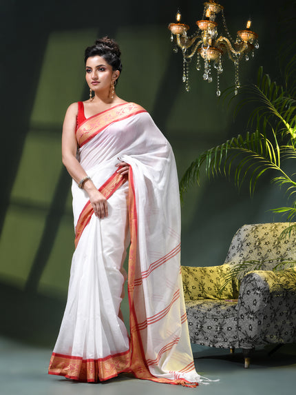Women`s cotton sarees for women latest, Prema Design party, wear georgette saree farewell wedding, function linen handloom New fancy saree daily, wear silk cotton sarees (White)