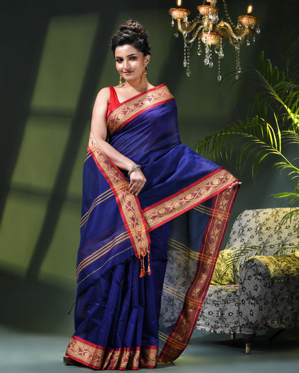 Women`s cotton sarees for women latest, Prema Design party, wear georgette saree farewell wedding, function linen handloom New fancy saree daily, wear silk cotton sarees (Blue)