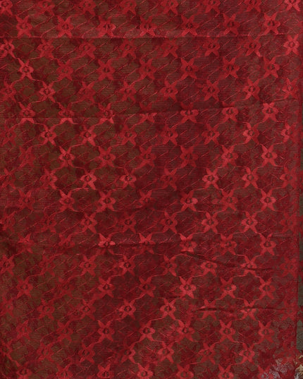 Women’s Net Sequin Embroidered saree Soft Net saree party, wear Chiffon wedding Silk georgette latest, Net sarees Heavy design Function Festive farewell saree for women (Red)