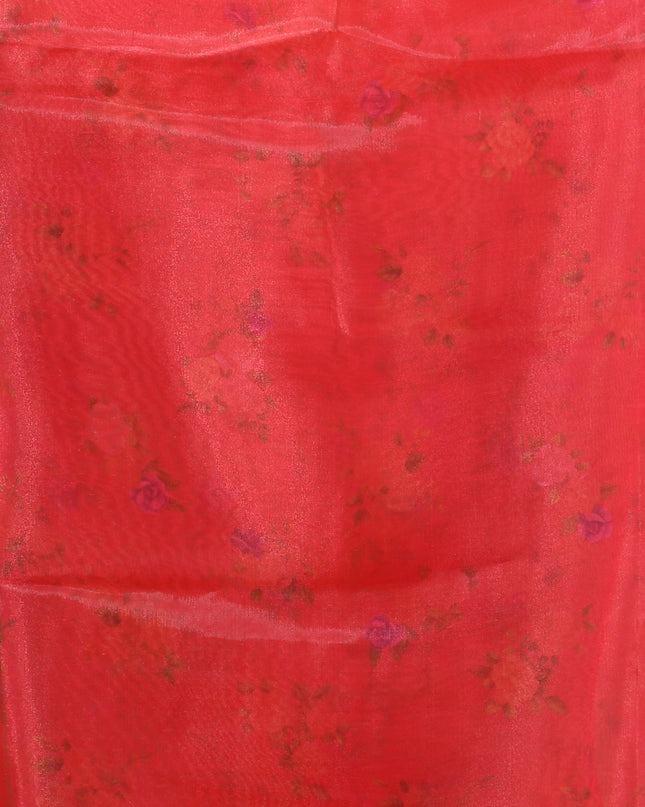 Women`s Printed Organza Saree Semi-Transparent Party, Wear weddings latest, Trending Design sarees Fancy banarasi organza silk saree for Farewell Rose Pink Sarees for Women