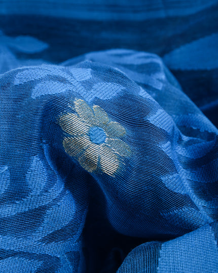 dB DESH BIDESH Women's Traditional Bengal Soft Cotton Silk Jamdani Sarees For Women Tentullata Design Cotton saree for woman Without Blouse piece | Ethnic Wear Sari (Dark Blue)